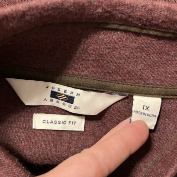 Joseph Abboud Men's 1X Long Sleeve Zipper Classic fit Collared Sweater Top - Picture 12 of 16